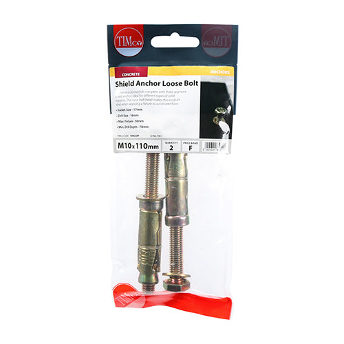 M10 Shield Anchor Loose Bolts - 2pc - O'Tooles Tools