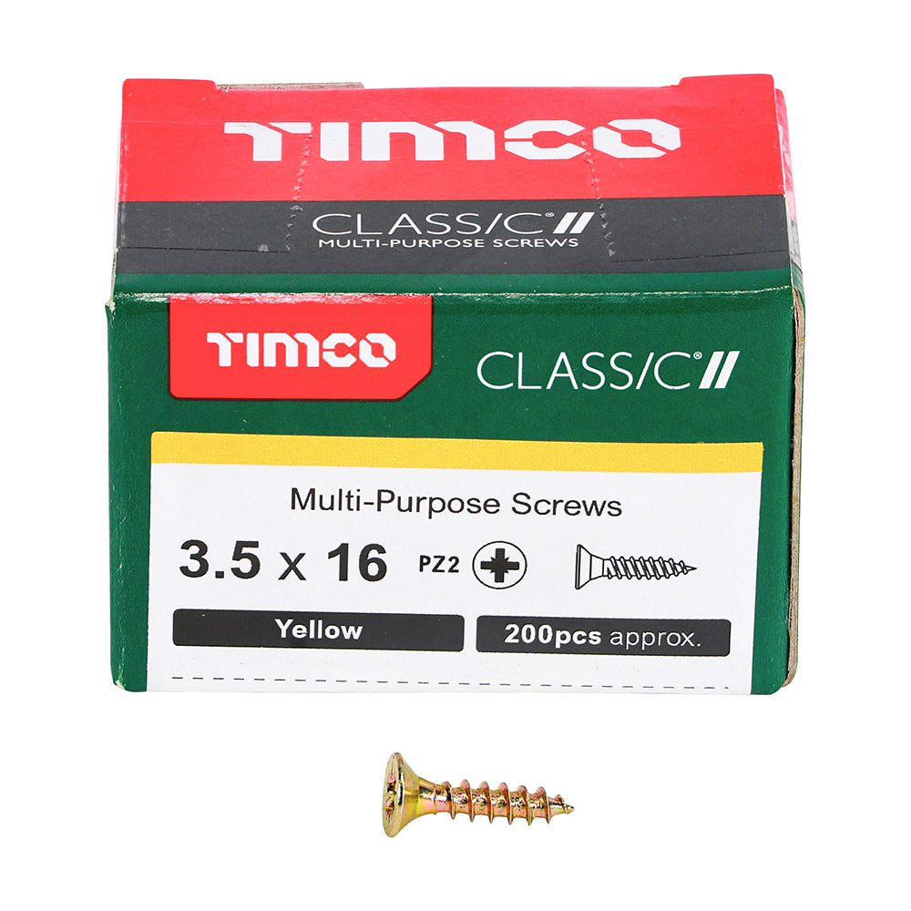 16mm x 3.5 PZ2 Multi-Purpose Screws - 200pc