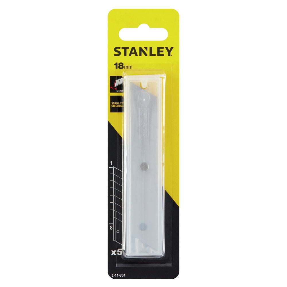 Stanley Snap-Off Blades 18Mm - Pack 5