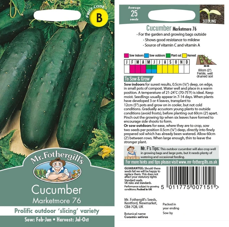 Cucumber Marketmore Seeds - O'Tooles Tools