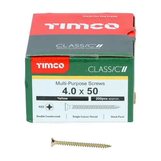 50mm x 4.0 PZ2 Multi-Purpose Screws - 200pc