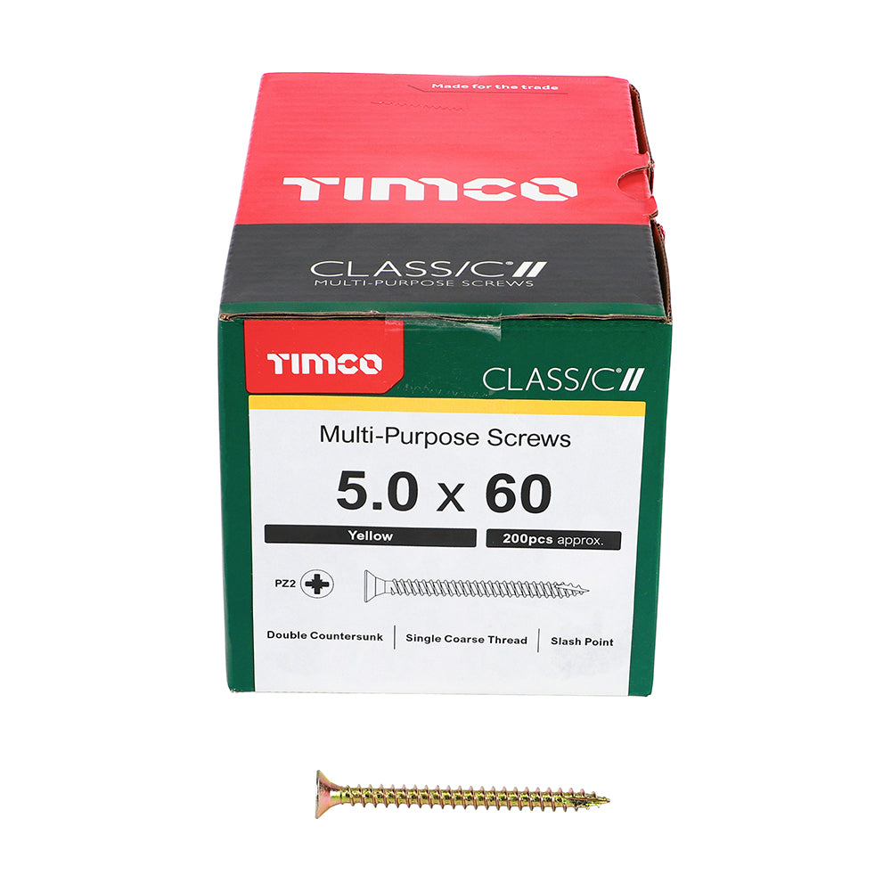 60mm x 5.0 PZ2 Multi-Purpose Screws - 200pc