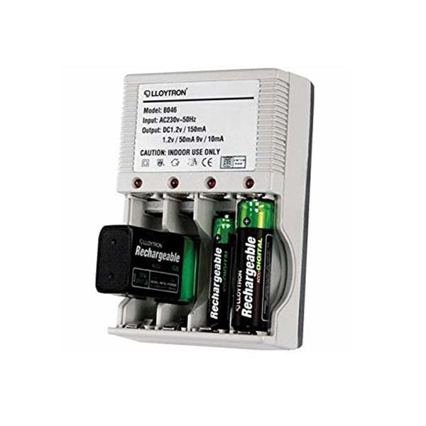 Compact Battery Charger For AAA/ AA/ 9V