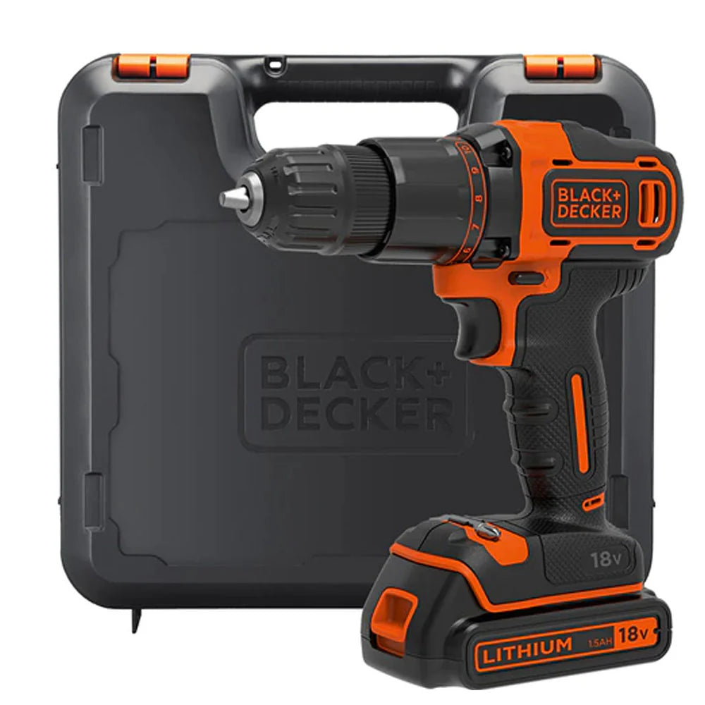 Black+Decker 18V 2 Gear Hammer Drill + Case