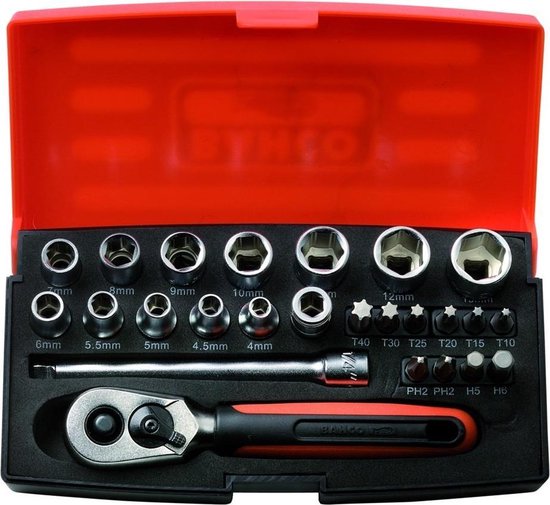 BAHCO 25 Piece Metric 1/4" Drive Socket Set