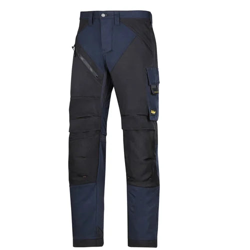 Waist 33" 35" Leg RuffWork Work Trousers+ Holster Pockets Navy\Black 6202