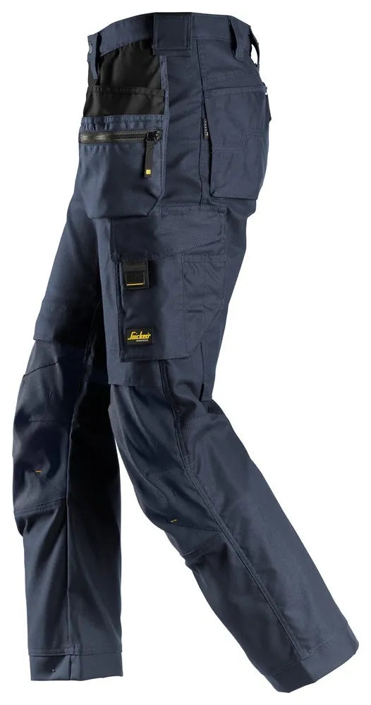 Snickers 6224 Allroundwork Canvas Stretch Work Trousers - Navy