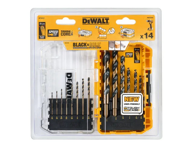 DeWALT Black & Gold HSS Drill Set - 14pc