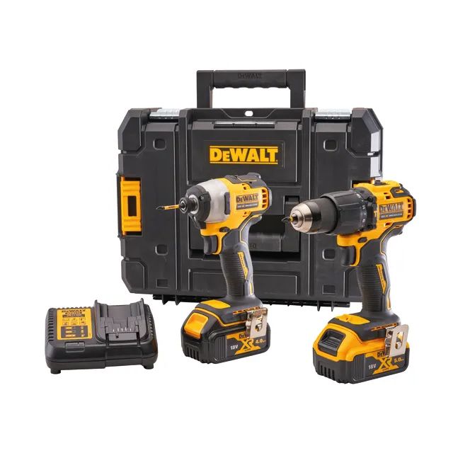 Dewalt DCK2062M2T 18V XR Brushless Combi Drill & Brushless Impact Driver Twin Pack + 4.0 & 5.0 Batteries