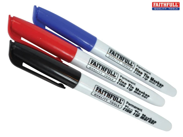 Fibre Tip Marker Pen Mixed (Pack 3)