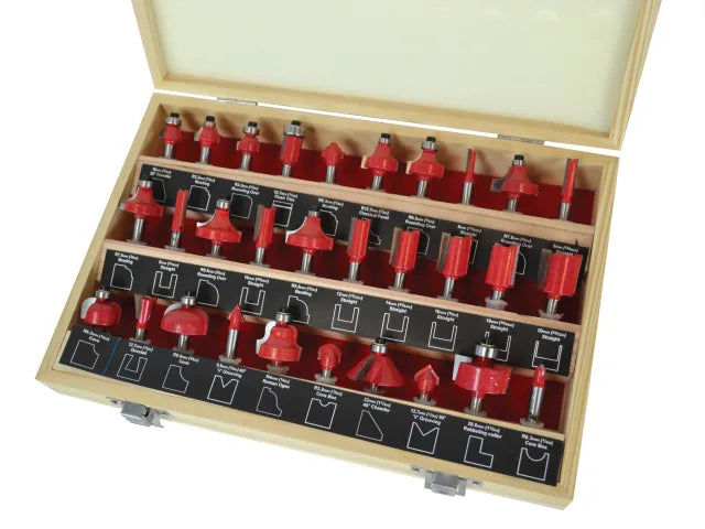 Faithfull 1/4in TCT Router Bit Set - 30pc