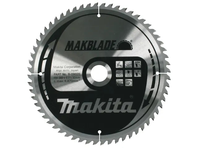 MAKBLADE PLUS® TCT Circular Saw Blade 260 x 30mm x 60T