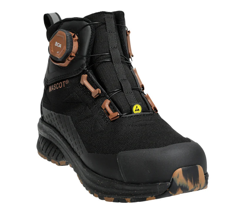 Mascot Waterproof Boa S7S Composite Toe Cap Safety Boot - Black