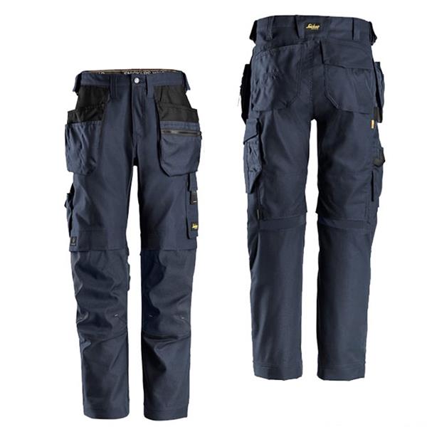 Snickers 6224 Allroundwork Canvas Stretch Work Trousers - Navy