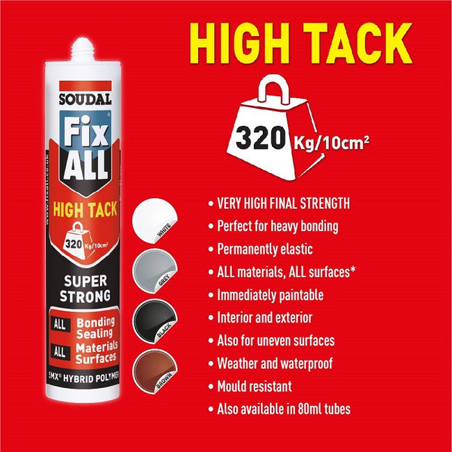 Soudal Fix All High Tack Super Strong Adhesive - Brown
