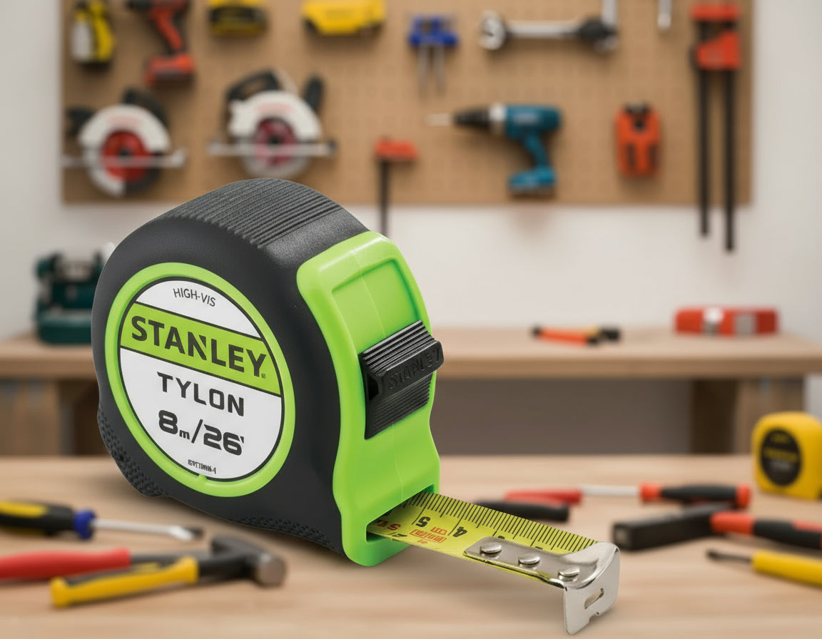 Stanley Hi-Viz Tylon Tape 8m