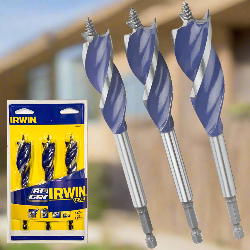 Irwin Blue Groove 6X Wood Drill Bit Set - 3pc