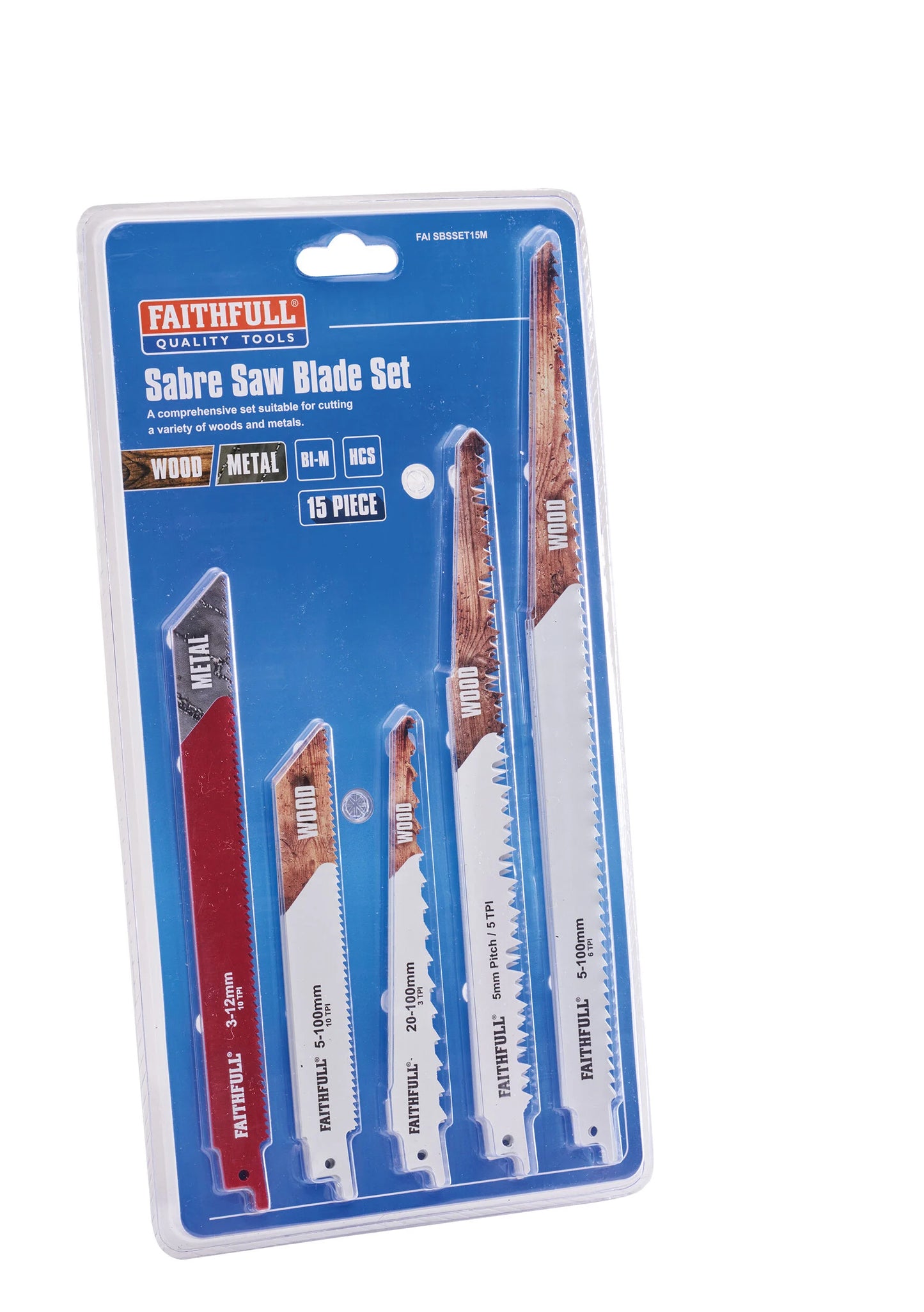 Faithfull Recip Saw Blade Set - 15pc
