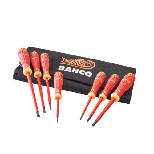 Bahco 7 Piece VDE Screwdriver Set + Wallet