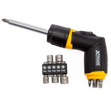 Xtrade Dual Grip 12 Piece Ratchet Screwdriver Set - 12pc