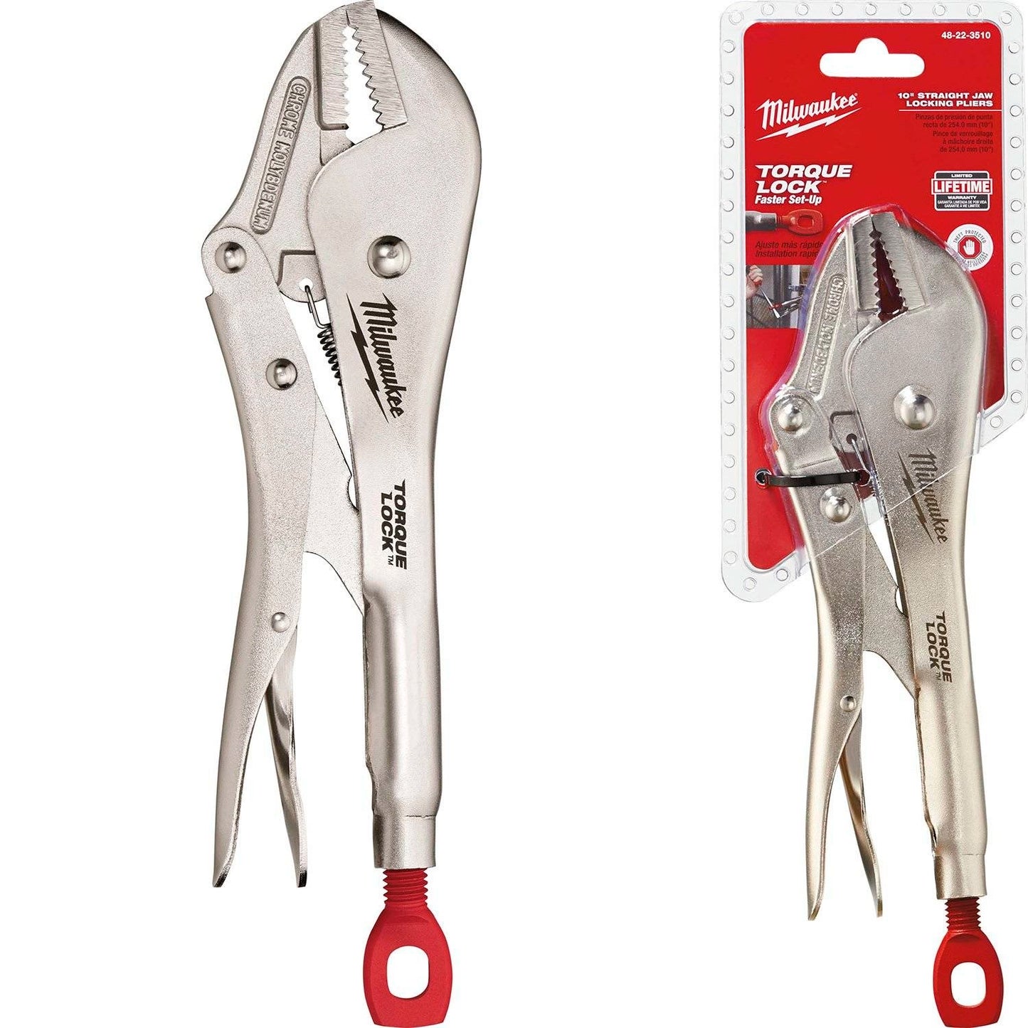 MILWAUKEE 10" STRAIGHT JAW LOCKING PLIERS VICE GRIPS