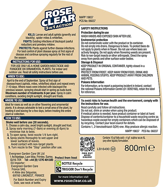 Rose Clear 3 In 1 action - 800ml