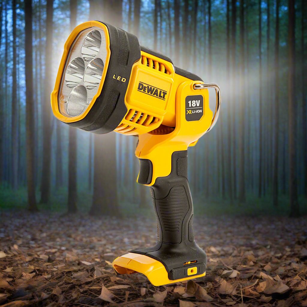 dewalt 18 volt 300 lumen xenon rechargeable power tool flashlight DeWALT XR LED Spotlight 18V Bare Unit – O'Tooles Tools