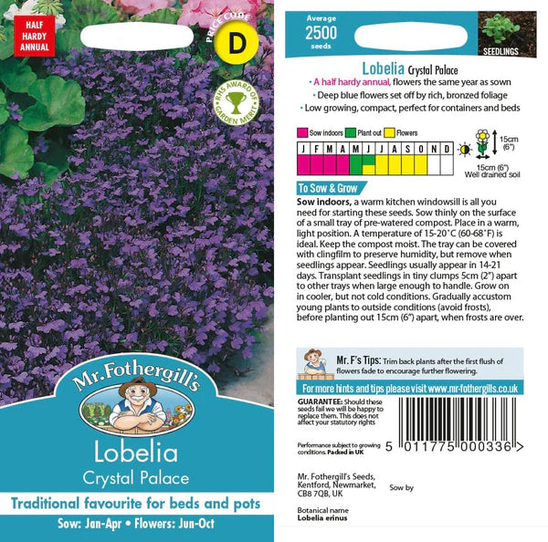 Lobelia Crystal Palace Seeds - O'Tooles Tools
