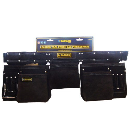 DARGAN 5 Pocket Leather Tool Pouch with Buckle TLB09/DT - O'Tooles Tools