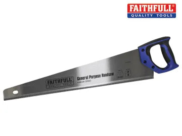 Faithfull General-Purpose Hardpoint Handsaw 550mm (22in) 8 TPI FAISAWG22 - O'Tooles Tools