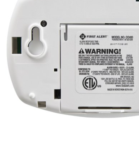 FIRST ALERT CARBON MONOXIDE ALARM - O'Tooles Tools