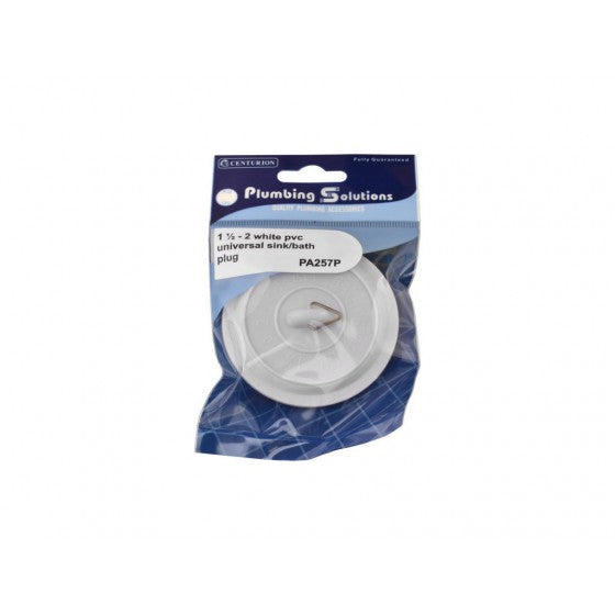Centurion Plug - Sink Bath - White - 1 1/2" - 2" PVC Universal - O'Tooles Tools
