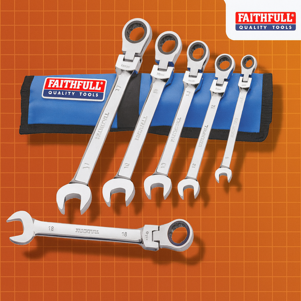 Flexi Head Ratchet Spanner Set - 6 Piece