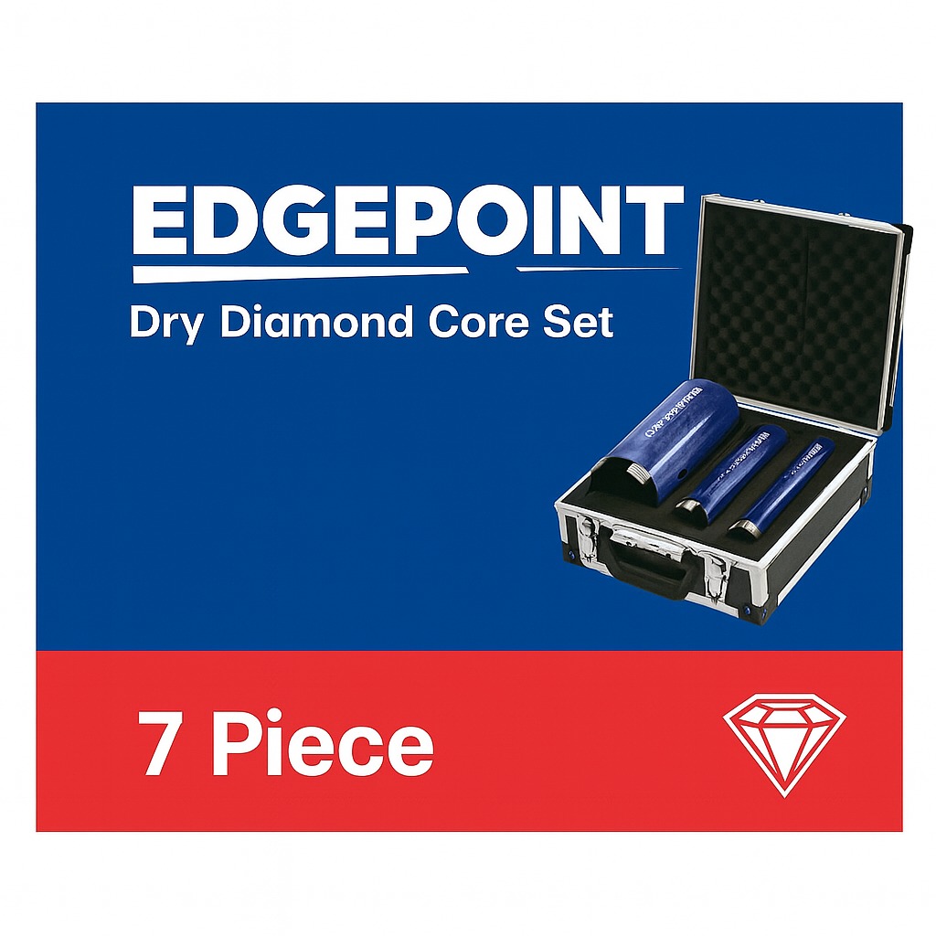 EdgePoint Diamond Dry Core Bit Set - 7 pc