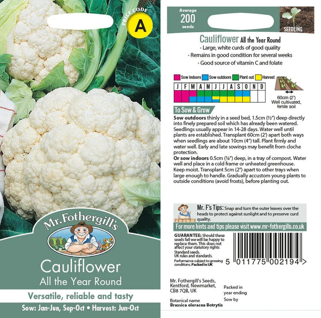 Cauliflower All The Year Round Seeds