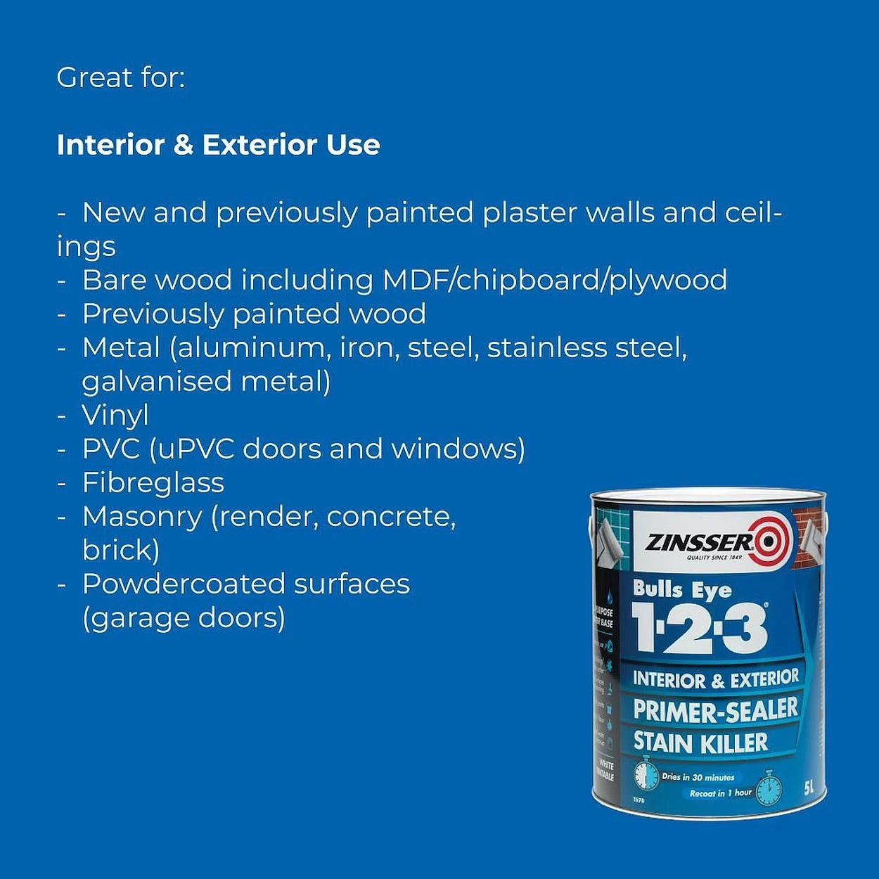 Zinsser Bulls Eye 1-2-3 - Primer & sealer