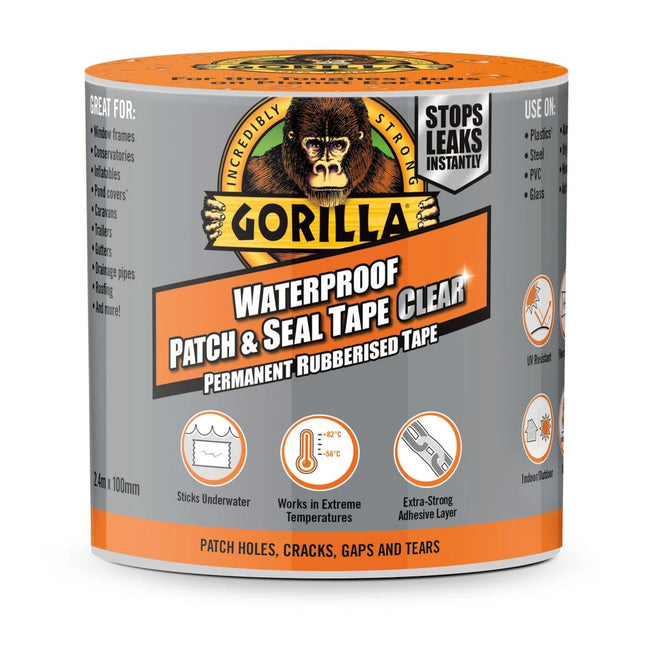 Gorilla Tape Waterproof Patch & Seal - Clear