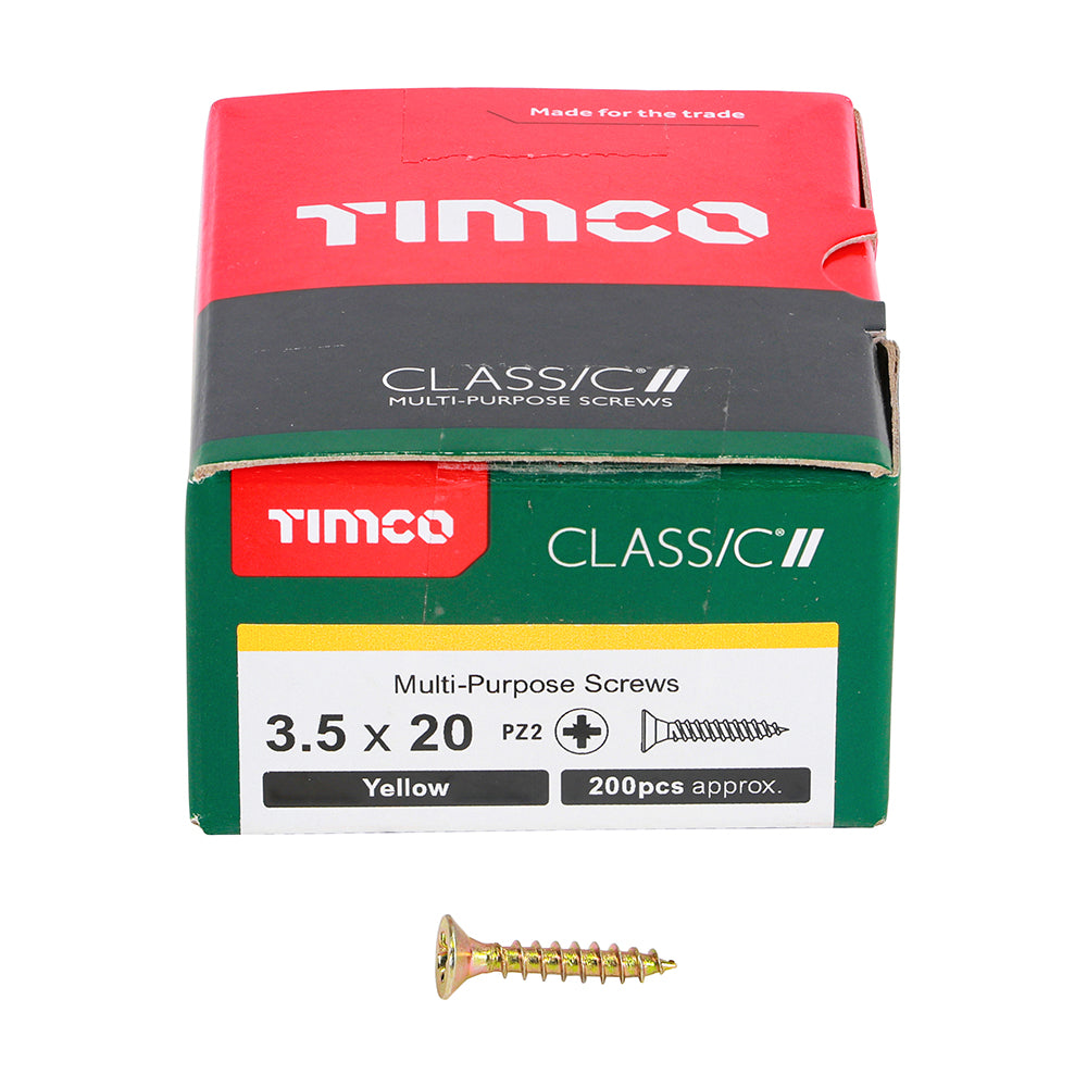20mm x 3.5 PZ2 Multi-Purpose Screws - 200pc