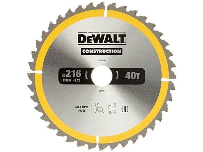 Construction Circular Saw Blade 216 x 30mm x 40T