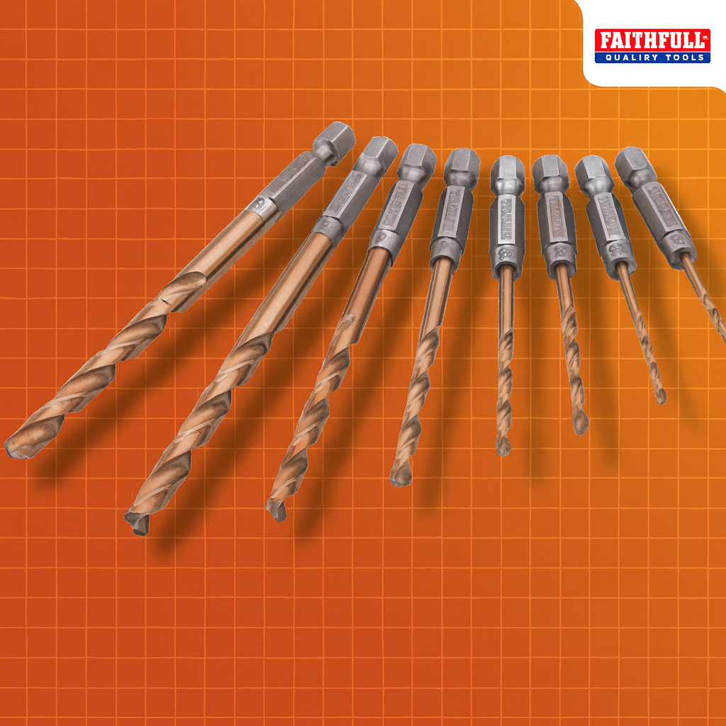 Faithfull Quick Change Impact Driver Drill Bit Set - 8pc