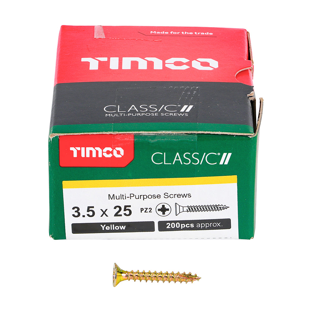 25mm x 3.5 PZ2 Multi-Purpose Screws - 200pc