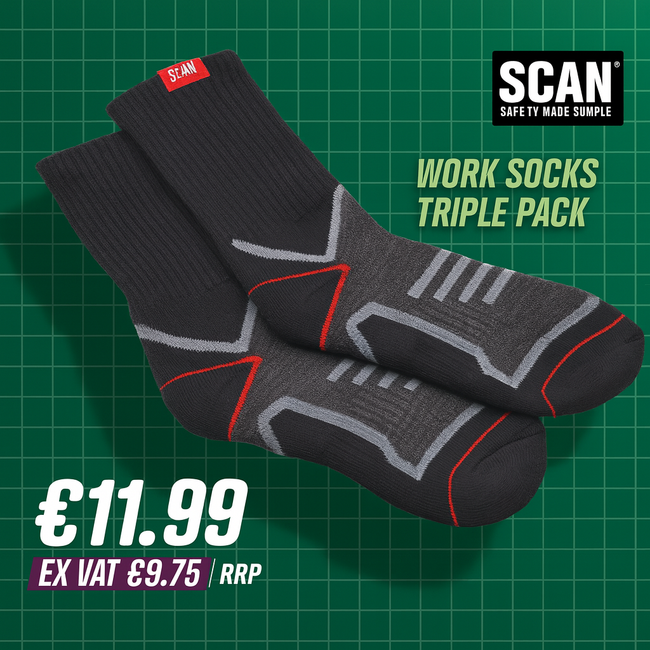 Scan Work Socks Triple Pack