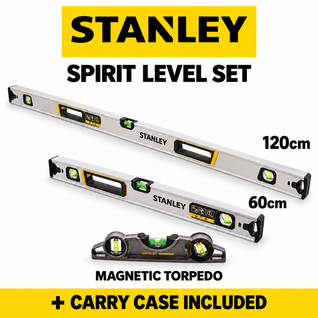 Stanley Xtreme 3-Piece Spirit Level Set