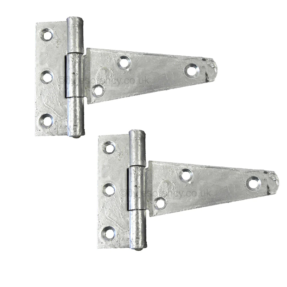 Tee Hinges 100mm Galvanised Pair