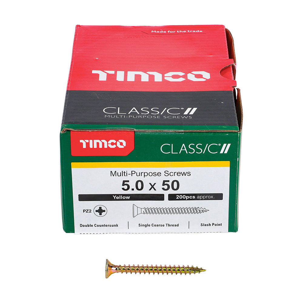 50mm x 5.0 PZ2 Multi-Purpose Screws - 200pc
