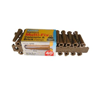 General Purpose Solid Wall Fixings 40pc