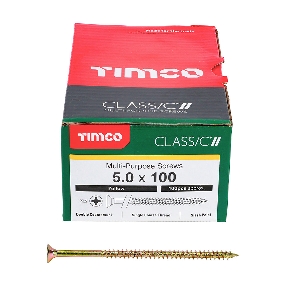 100mm x 5.0 PZ2 Multi-Purpose Screws - 100pc
