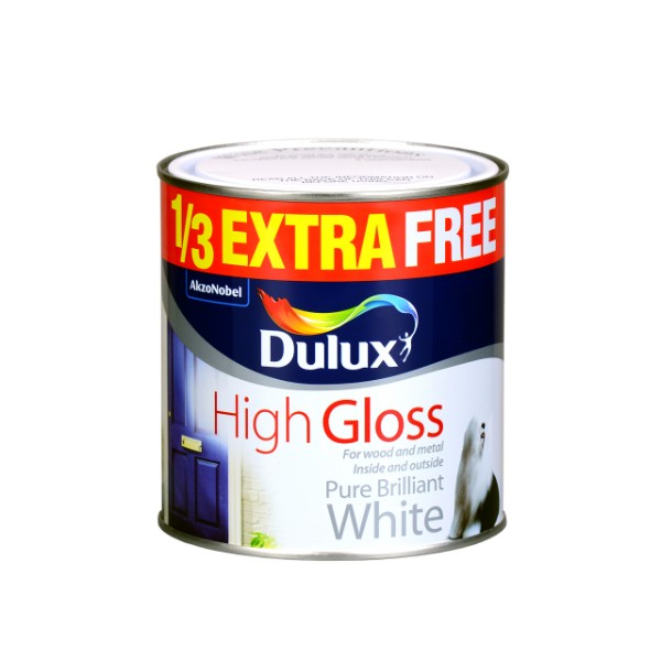 Professional White High gloss Metal & wood paint - 1L