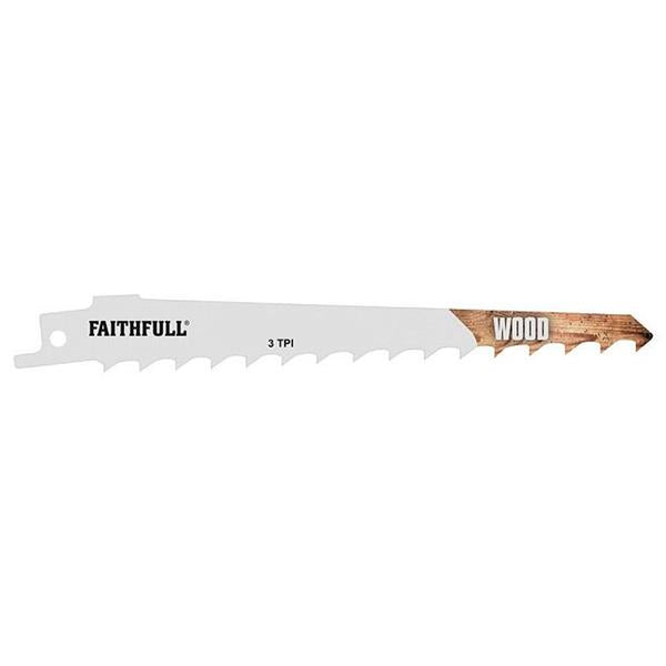 Recip Saw Blade Wood 150mm 3 TPI (Pack of 5)