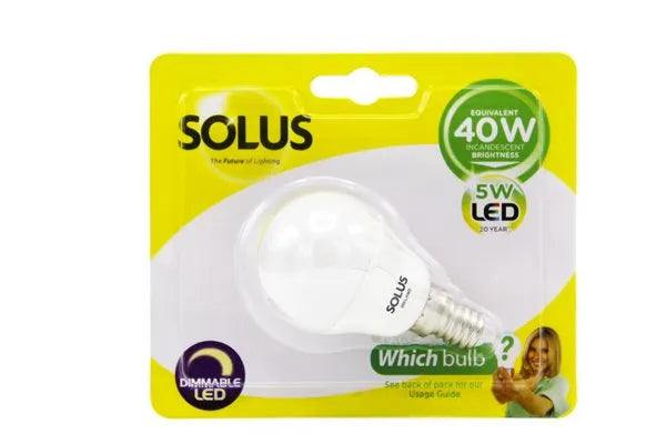 Solus 40 Watt E14 LED Dimmable Bulb Screw Cap